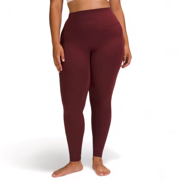 NWOT Sz 16 Lululemon Align High-Rise Pant with Pockets 28" - Red Merlot - Picture 2 of 6